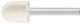 Felt Point 6mm Shank WRC Cylindrical Radius Shape FK WRC 1520/6M