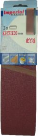 Mini Pack of 3 Linishing Belts - Aluminium Oxide 78 x 610mm IMX 180 Grit